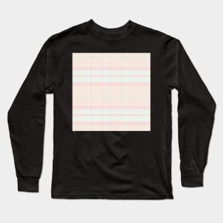 Pastel  Aesthetic Ossian 1 Hand Drawn Textured Plaid Pattern Long Sleeve T-Shirt